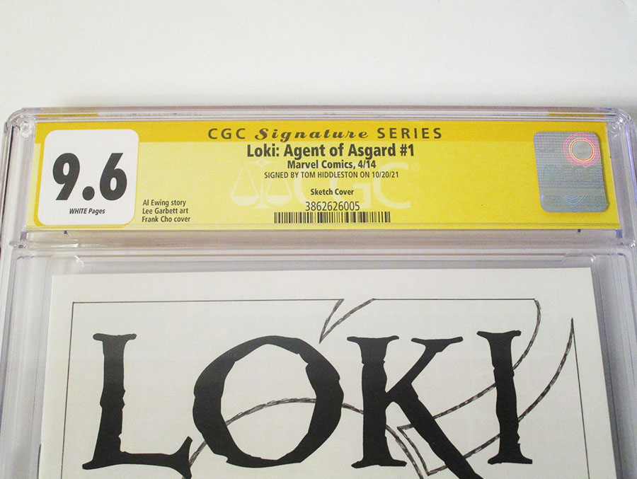 Loki Agent Of Asgard #1 Cover G Incentive Frank Cho Sketch Variant Cover Signed By Tom Hiddleston CGC 9.6