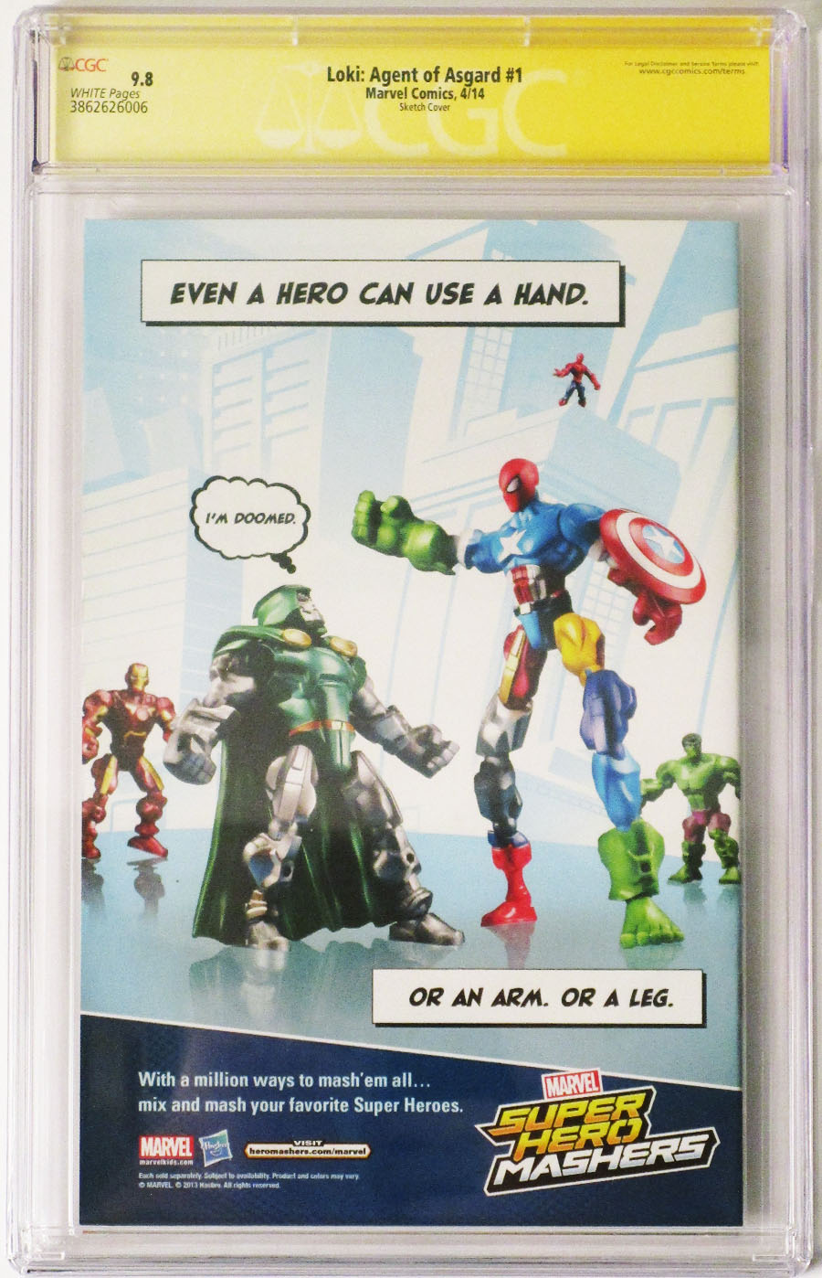 Loki Agent Of Asgard #1 Cover H Incentive Frank Cho Sketch Variant Cover Signed By Tom Hiddleston CGC 9.8