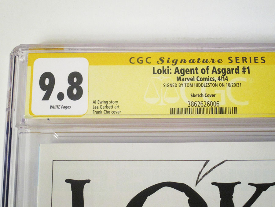 Loki Agent Of Asgard #1 Cover H Incentive Frank Cho Sketch Variant Cover Signed By Tom Hiddleston CGC 9.8