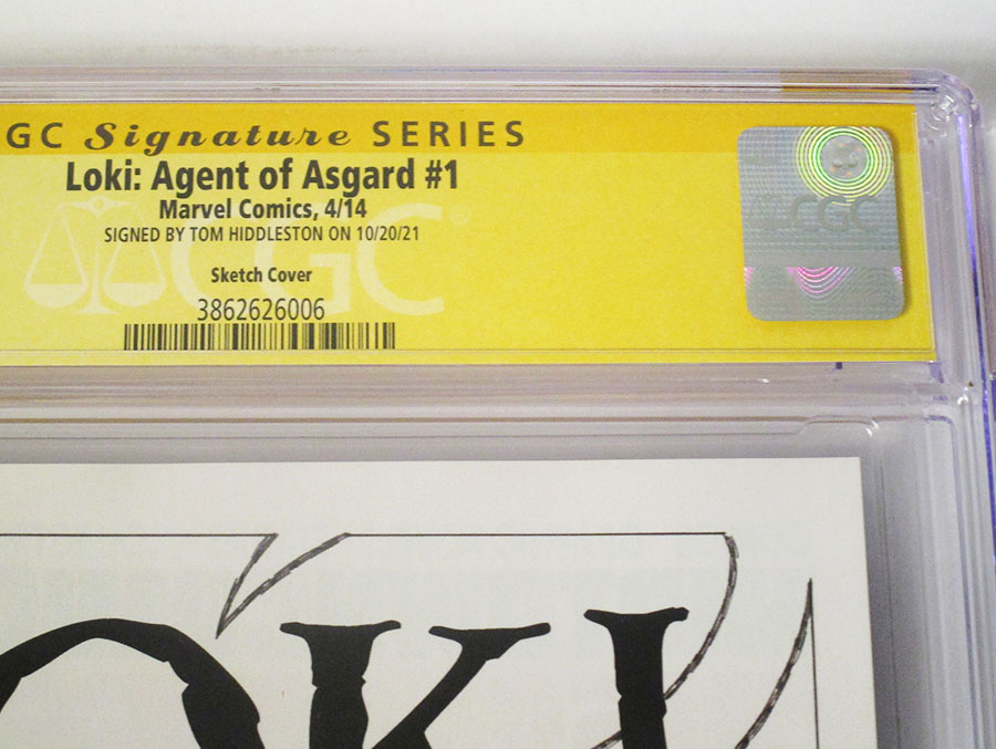 Loki Agent Of Asgard #1 Cover H Incentive Frank Cho Sketch Variant Cover Signed By Tom Hiddleston CGC 9.8