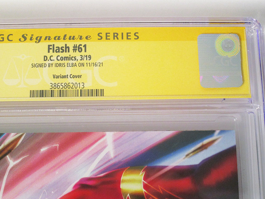 Flash Vol 5 #61 Cover E Variant Derrick Chew Cover Signed By Idris Elba CGC 9.8