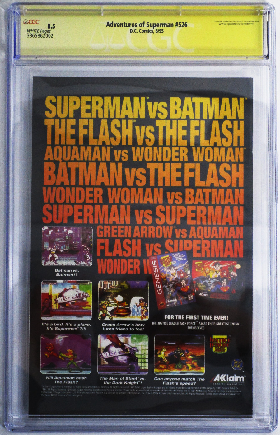 Adventures Of Superman #526 Cover B Signed By Idris Elba CGC 8.5