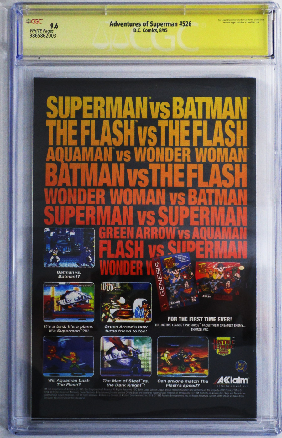 Adventures Of Superman #526 Cover D Signed By Idris Elba CGC 9.6