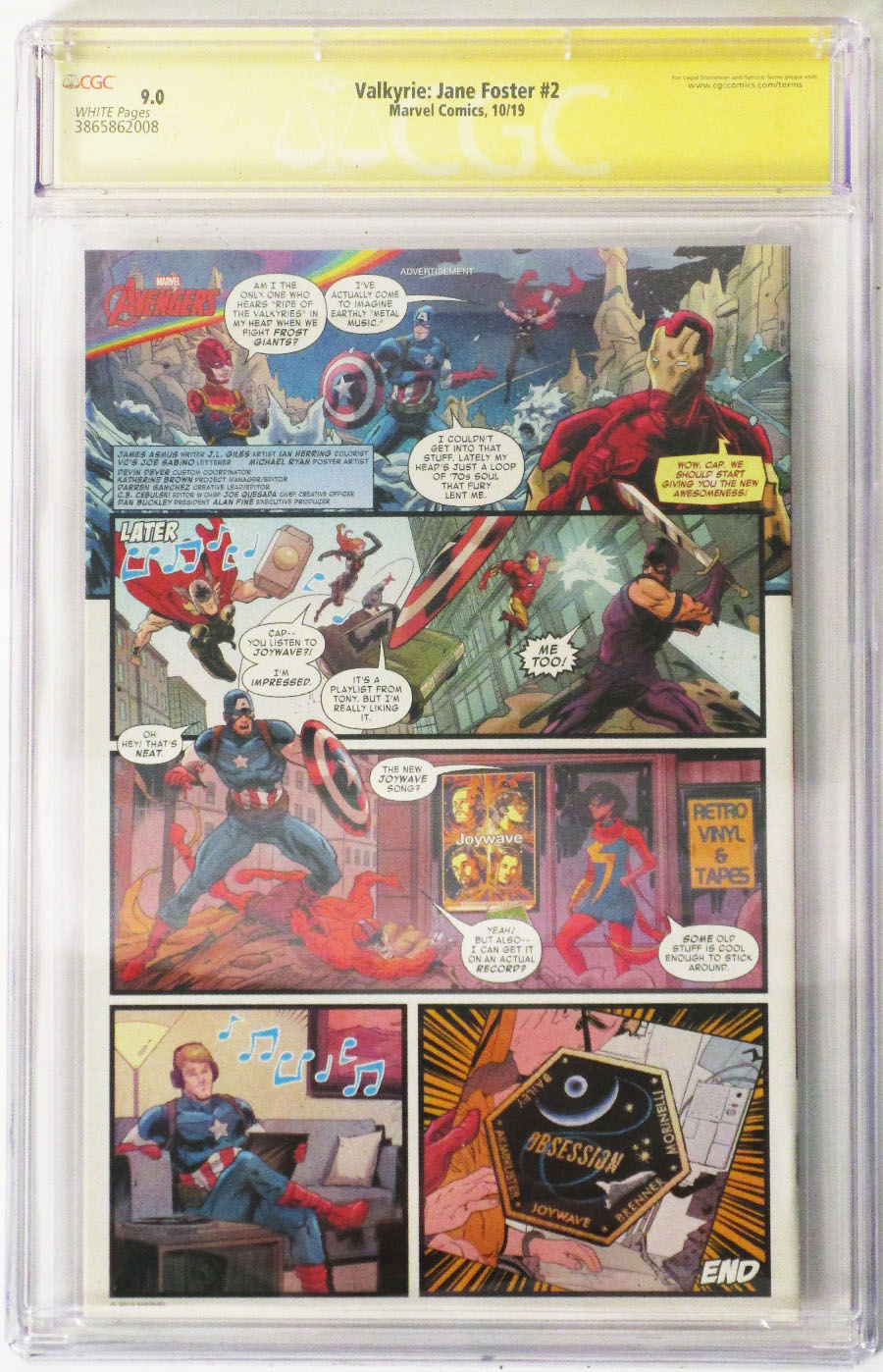 Valkyrie Jane Foster #2 Cover D 1st Ptg Regular Mahmud Asrar Cover Signed By Idris Elba CGC 9