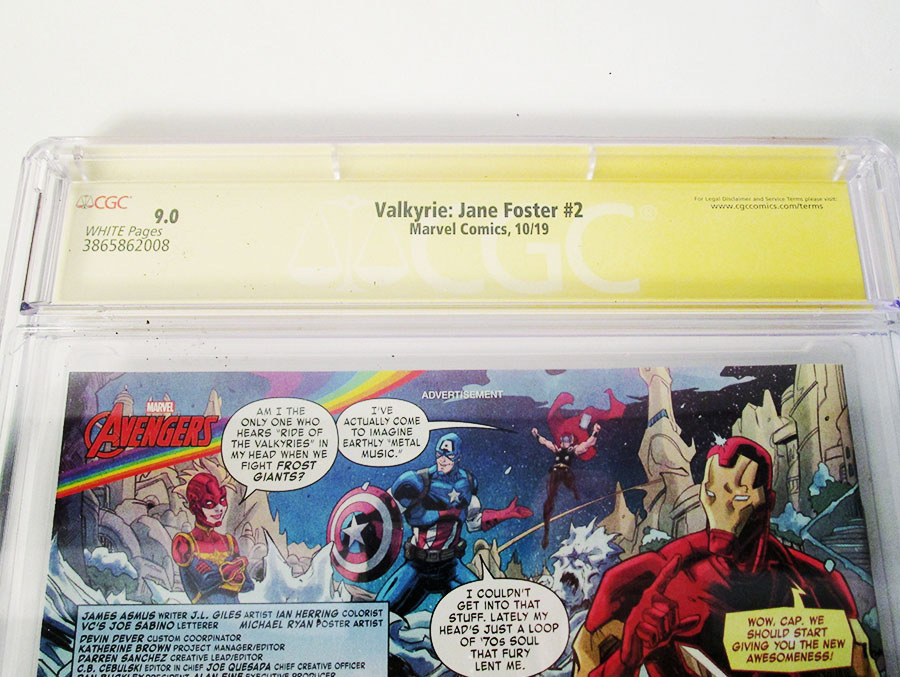 Valkyrie Jane Foster #2 Cover D 1st Ptg Regular Mahmud Asrar Cover Signed By Idris Elba CGC 9