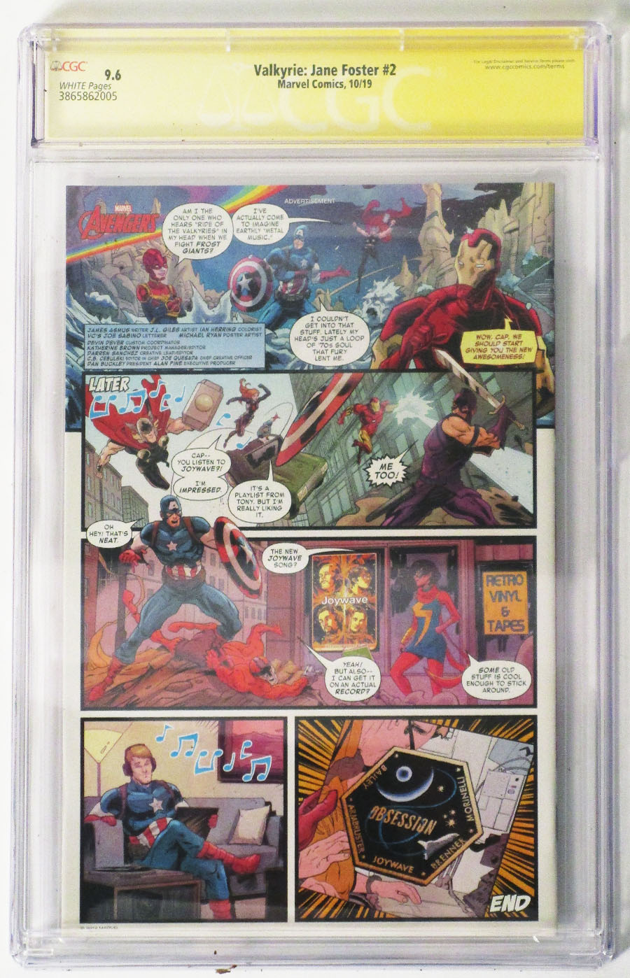Valkyrie Jane Foster #2 Cover E 1st Ptg Regular Mahmud Asrar Cover Signed By Idris Elba CGC 9.6