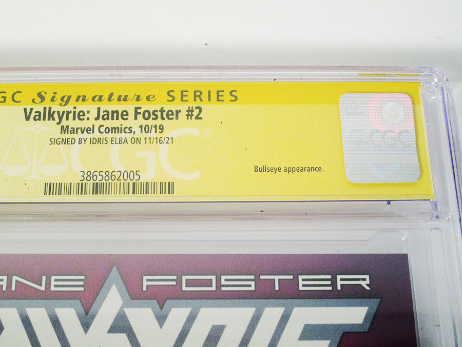 Valkyrie Jane Foster #2 Cover E 1st Ptg Regular Mahmud Asrar Cover Signed By Idris Elba CGC 9.6