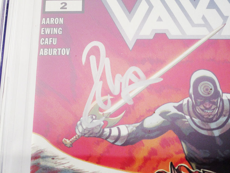 Valkyrie Jane Foster #2 Cover E 1st Ptg Regular Mahmud Asrar Cover Signed By Idris Elba CGC 9.6