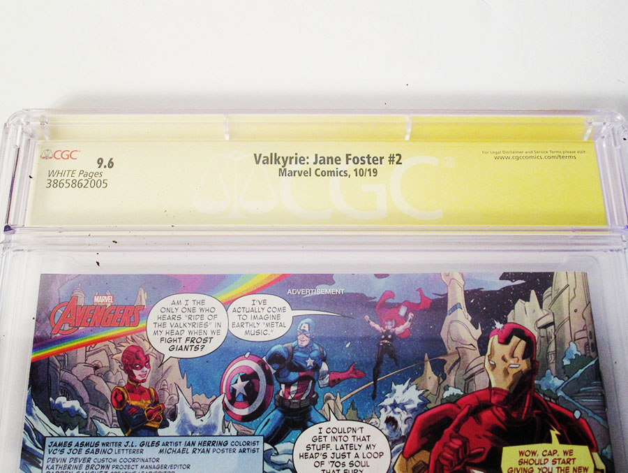Valkyrie Jane Foster #2 Cover E 1st Ptg Regular Mahmud Asrar Cover Signed By Idris Elba CGC 9.6