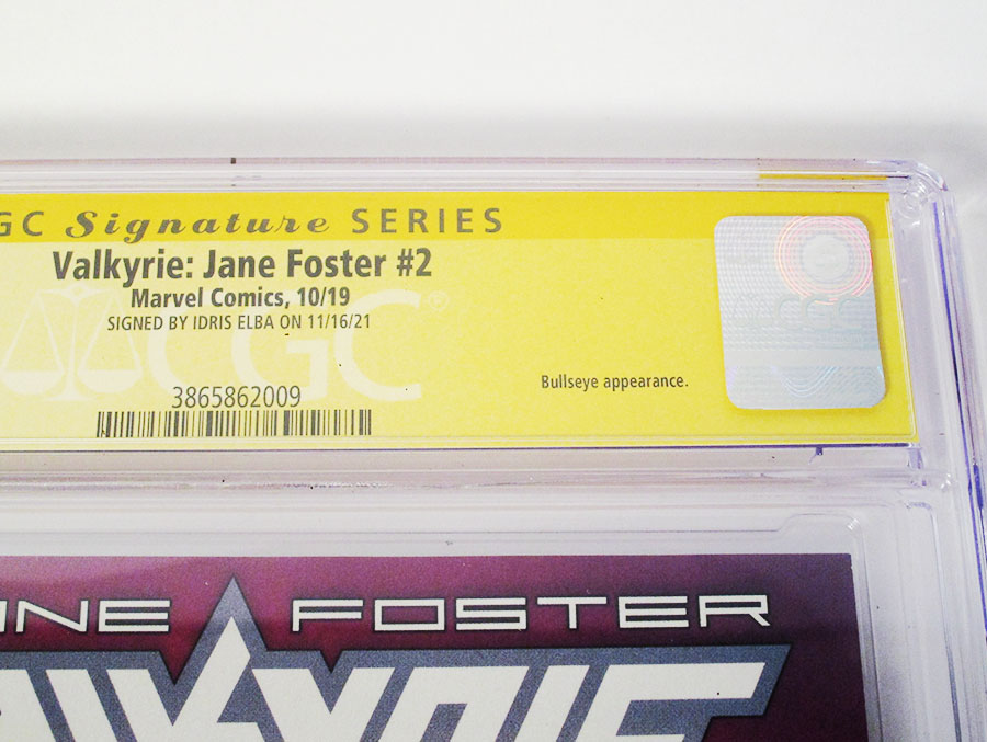 Valkyrie Jane Foster #2 Cover F 1st Ptg Regular Mahmud Asrar Cover Signed By Idris Elba CGC 9.8