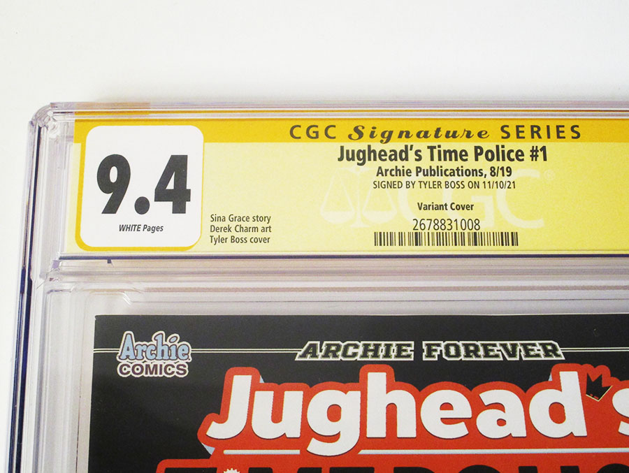 Jugheads Time Police Vol 2 #1 Cover G Variant Tyler Boss Cover Signed By Tyler Boss CGC 9.4
