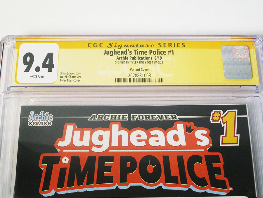 Jugheads Time Police Vol 2 #1 Cover G Variant Tyler Boss Cover Signed By Tyler Boss CGC 9.4