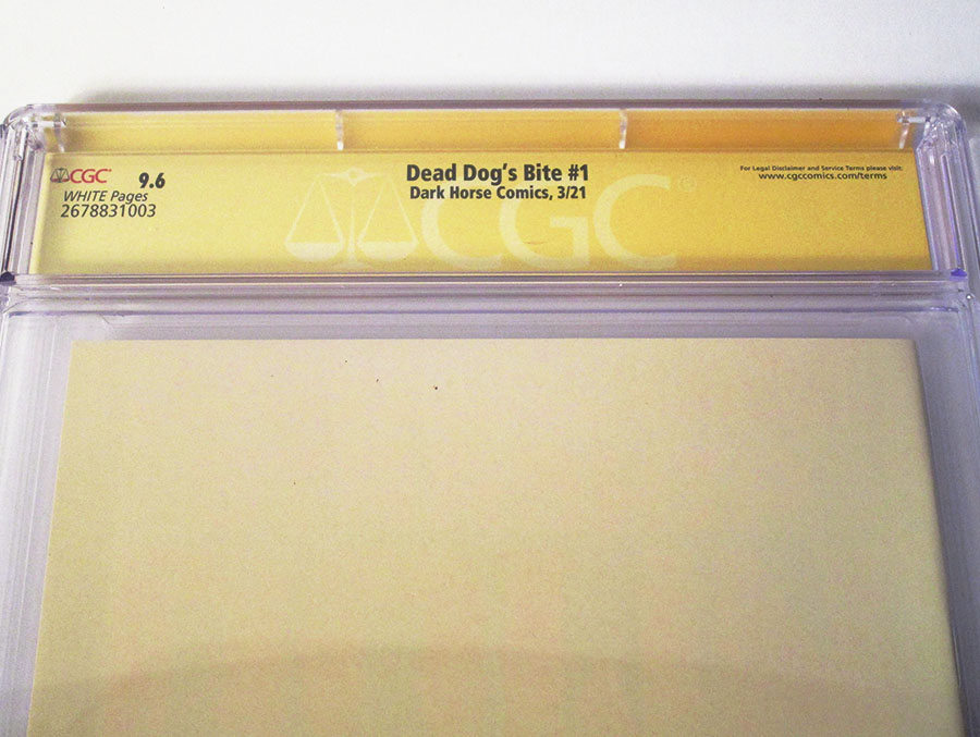 Dead Dogs Bite #1 Cover D Regular Tyler Boss Cover Signed By Tyler Boss CGC 9.6