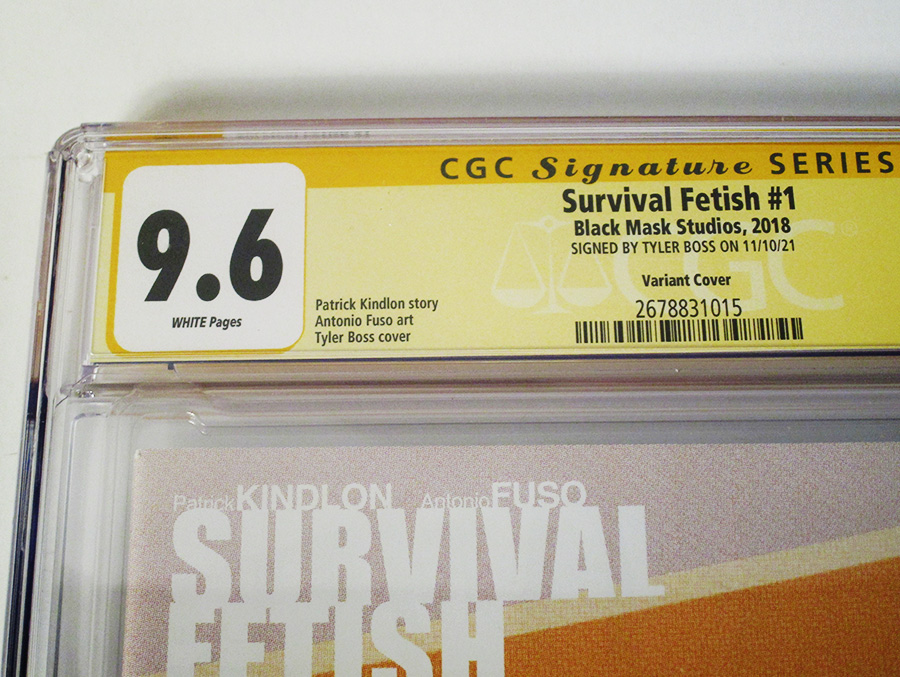 Survival Fetish #1 Cover C Variant Tyler Boss Cover Signed By Tyler Boss CGC 9.6
