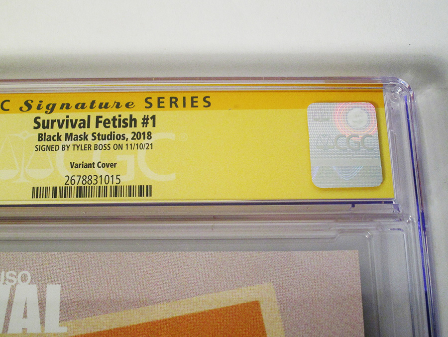 Survival Fetish #1 Cover C Variant Tyler Boss Cover Signed By Tyler Boss CGC 9.6