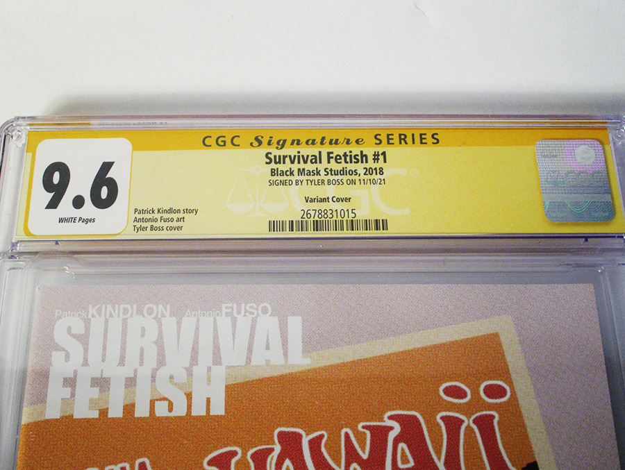 Survival Fetish #1 Cover C Variant Tyler Boss Cover Signed By Tyler Boss CGC 9.6