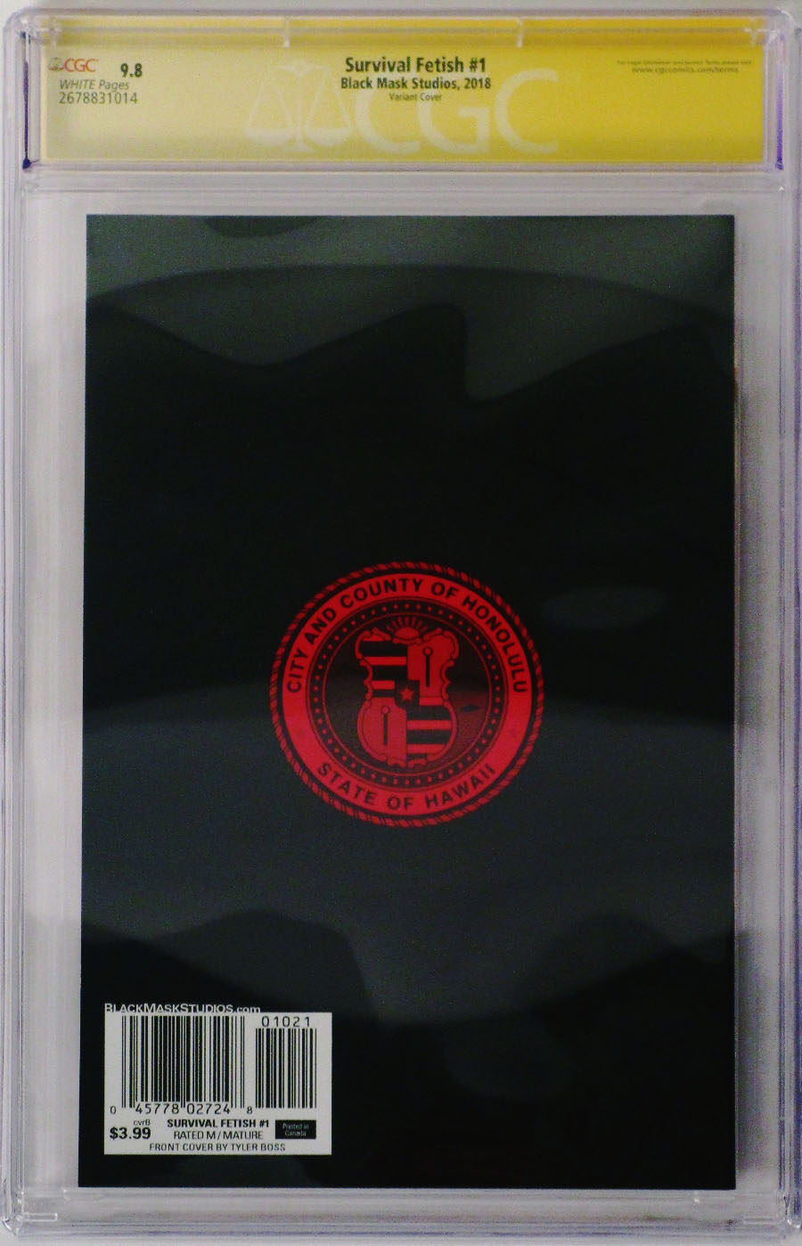 Survival Fetish #1 Cover D Variant Tyler Boss Cover Signed By Tyler Boss CGC 9.8