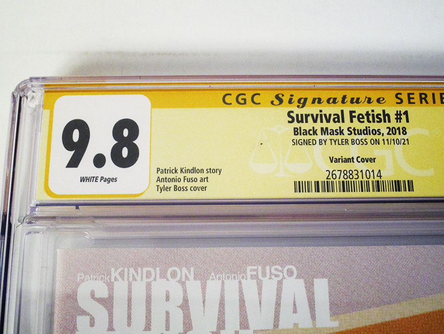 Survival Fetish #1 Cover D Variant Tyler Boss Cover Signed By Tyler Boss CGC 9.8