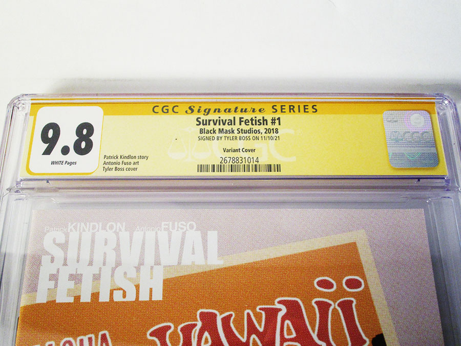 Survival Fetish #1 Cover D Variant Tyler Boss Cover Signed By Tyler Boss CGC 9.8