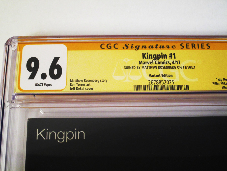 Kingpin Vol 2 #1 Cover I Variant Julian Totino Tedesco Marvel Hip-Hop Cover Signed By Matthew Rosenberg CGC 9.6