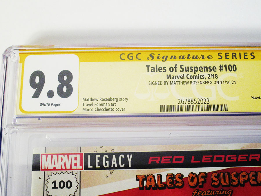 Tales Of Suspense #100 Cover F Regular Marco Checchetto Cover (Marvel Legacy Tie-In) Signed By Matthew Rosenberg CGC 9.8