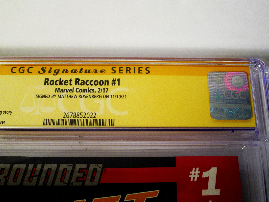 Rocket Raccoon Vol 3 #1 Cover H Regular David Nakayama Cover (Marvel Now Tie-In) Signed By Matthew Rosenberg CGC 9.6