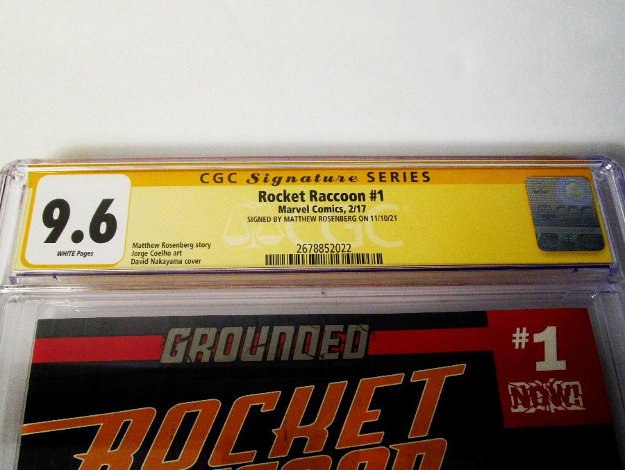 Rocket Raccoon Vol 3 #1 Cover H Regular David Nakayama Cover (Marvel Now Tie-In) Signed By Matthew Rosenberg CGC 9.6