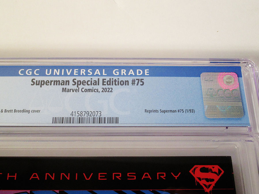Superman Vol 2 #75 Cover M Special Edition DF CGC Graded 9.8