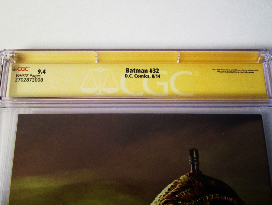 Batman Vol 2 #32 Cover F Regular Greg Capullo Cover (Zero Year Tie-In) Signed By Scott Snyder and Greg Capullo CGC 9.4