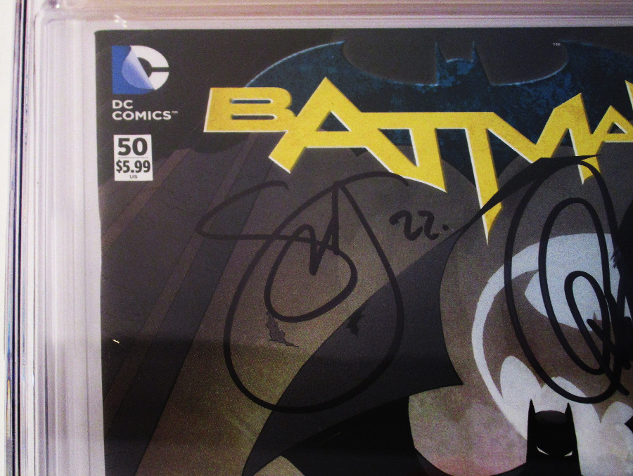 Batman Vol 2 #50 Cover M Regular Greg Capullo Cover Signed By Scott Snyder and Greg Capullo CGC 9.4