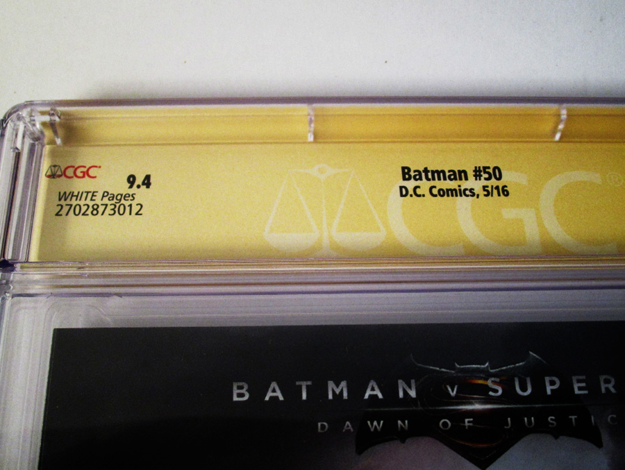 Batman Vol 2 #50 Cover M Regular Greg Capullo Cover Signed By Scott Snyder and Greg Capullo CGC 9.4