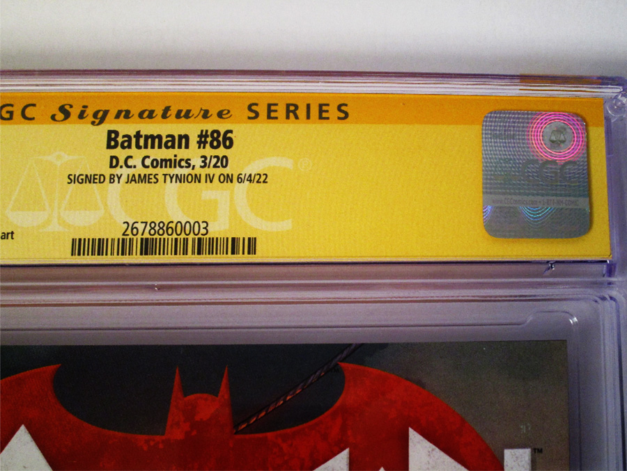 Batman Vol 3 #86 Cover F 1st Ptg Regular Tony S Daniel Cover Signed By James Tynion IV CGC 9.6
