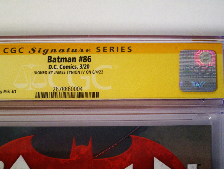 Batman Vol 3 #86 Cover H 1st Ptg Regular Tony S Daniel Cover Signed By James Tynion IV CGC 9.4