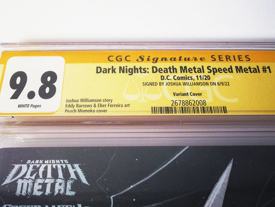Dark Nights Death Metal Speed Metal #1 (One Shot) Cover D Incentive Peach Momoko Variant Cover Signed By Joshua Williamson CGC 9.8
