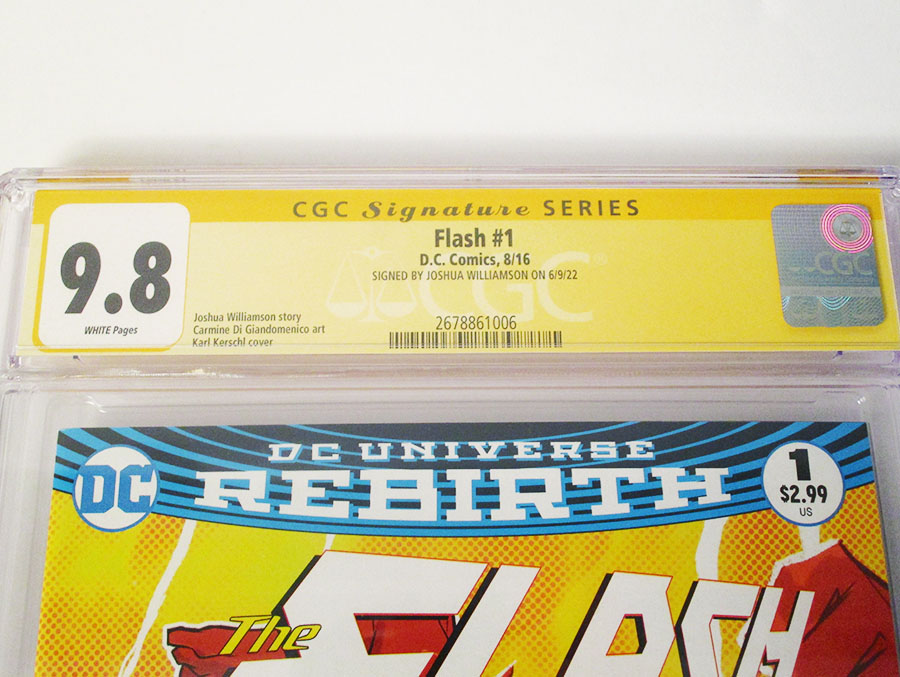 Flash Vol 5 #1 Cover E 1st Ptg Regular Karl Kerschl Cover Signed By Joshua Williamson CGC 9.8