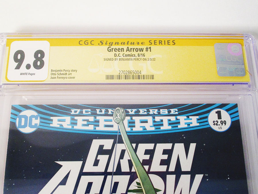 Green Arrow Vol 7 #1 Cover F 1st Ptg Regular Juan Ferreyra Cover Signed by Benjamin Percy CGC 9.8