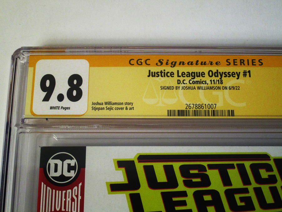 Justice League Odyssey #1 Cover D Regular Stjepan Sejic Cover Signed By Joshua Williamson CGC 9.8
