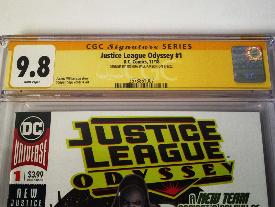 Justice League Odyssey #1 Cover D Regular Stjepan Sejic Cover Signed By Joshua Williamson CGC 9.8