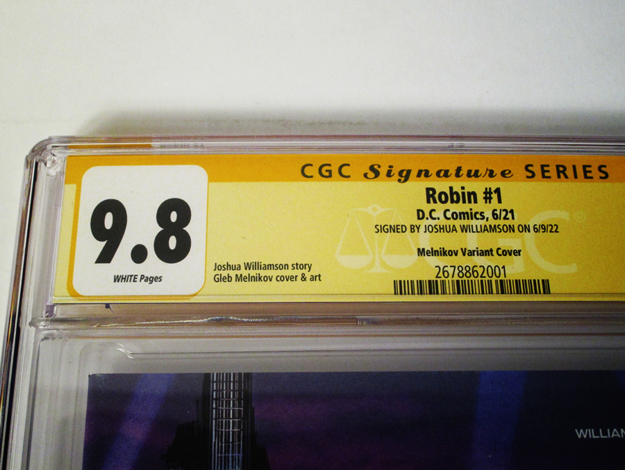 Robin Vol 5 #1 Cover F Variant Gleb Melnikov Wraparound Cover Signed By Joshua Williamson CGC 9.8