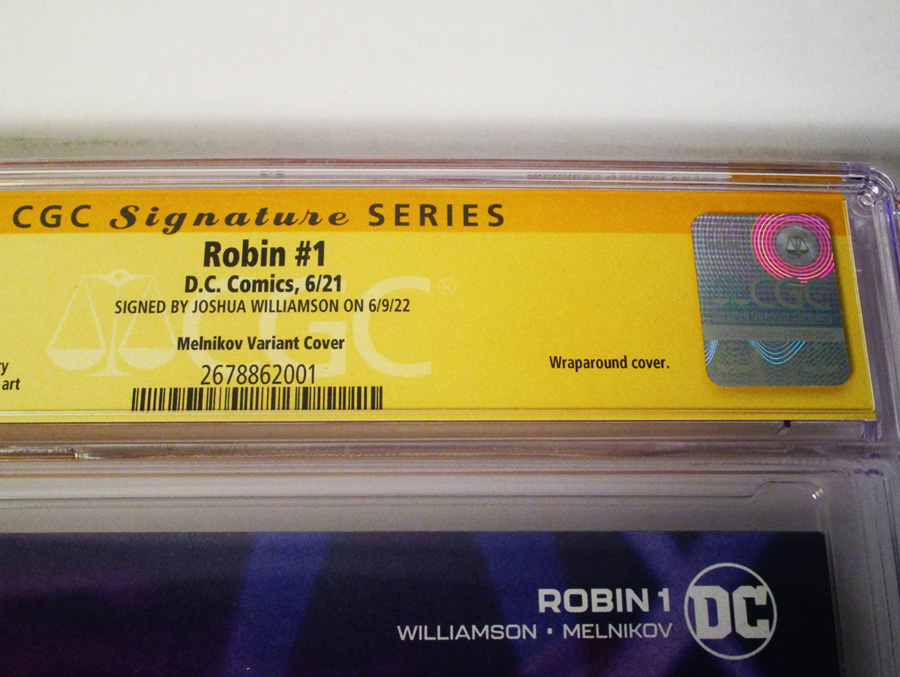 Robin Vol 5 #1 Cover F Variant Gleb Melnikov Wraparound Cover Signed By Joshua Williamson CGC 9.8