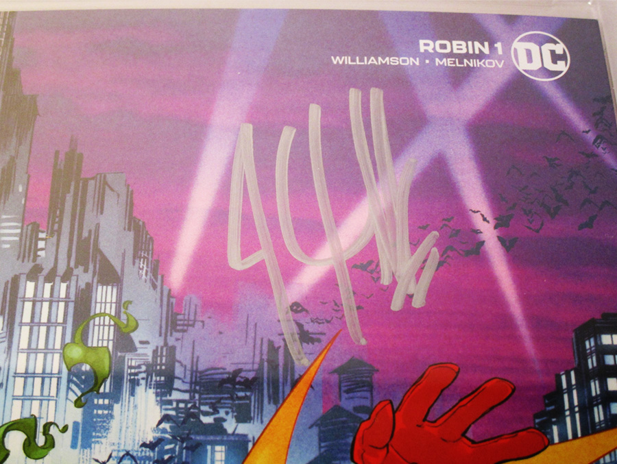 Robin Vol 5 #1 Cover F Variant Gleb Melnikov Wraparound Cover Signed By Joshua Williamson CGC 9.8