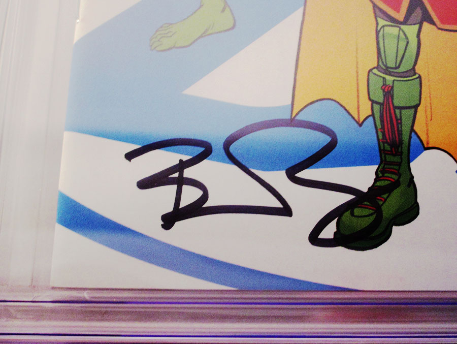Teen Titans Rebirth #1 Cover D Variant Evan Doc Shaner Cover Signed by Benjamin Percy CGC 9.6