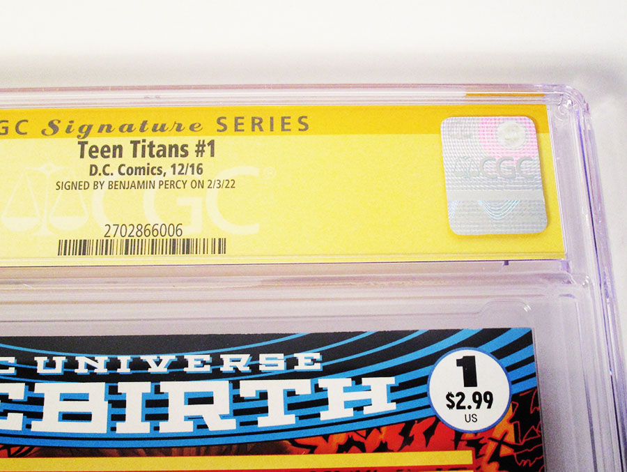 Teen Titans Vol 6 #1 Cover D Regular Jonboy Meyers Cover Signed by Benjamin Percy CGC 9.8