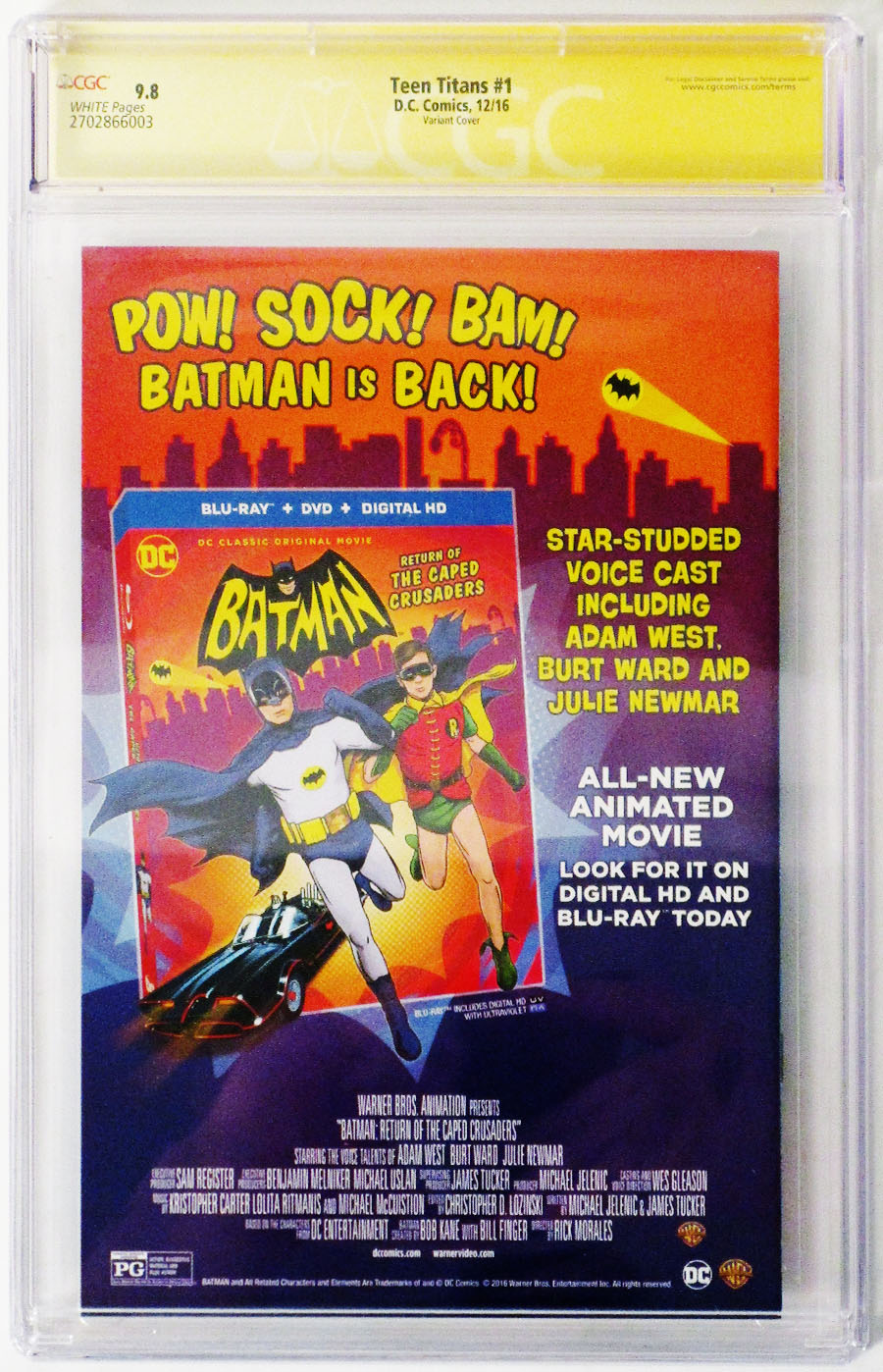 Teen Titans Vol 6 #1 Cover E Variant Chris Burnham Cover Signed by Benjamin Percy CGC 9.8