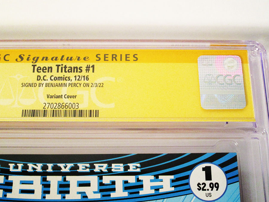 Teen Titans Vol 6 #1 Cover E Variant Chris Burnham Cover Signed by Benjamin Percy CGC 9.8