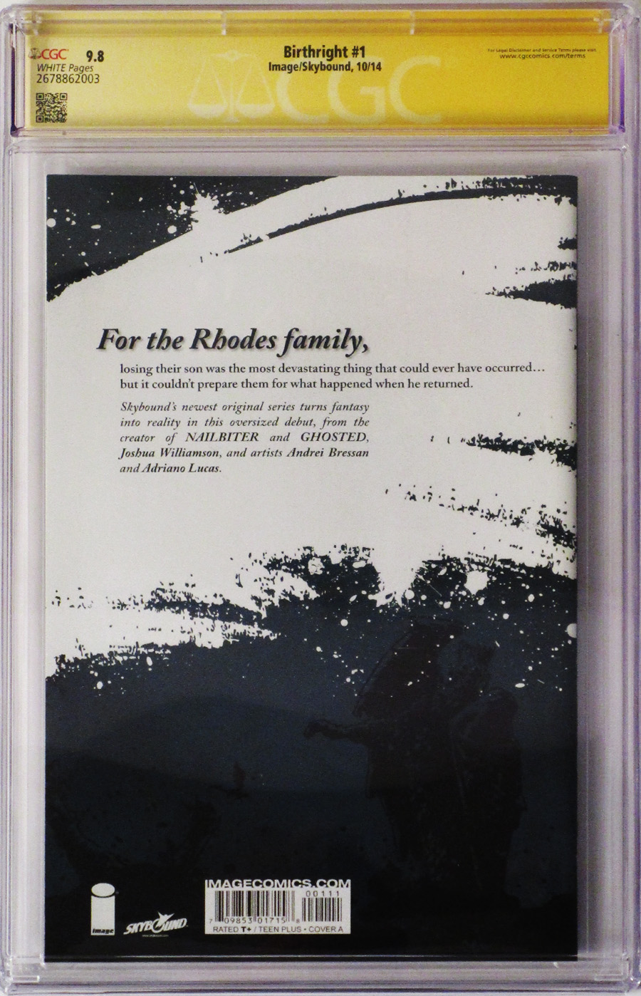 Birthright #1 Cover E 1st Ptg Regular Andrei Bressan Cover Signed By Joshua Williamson CGC 9.8