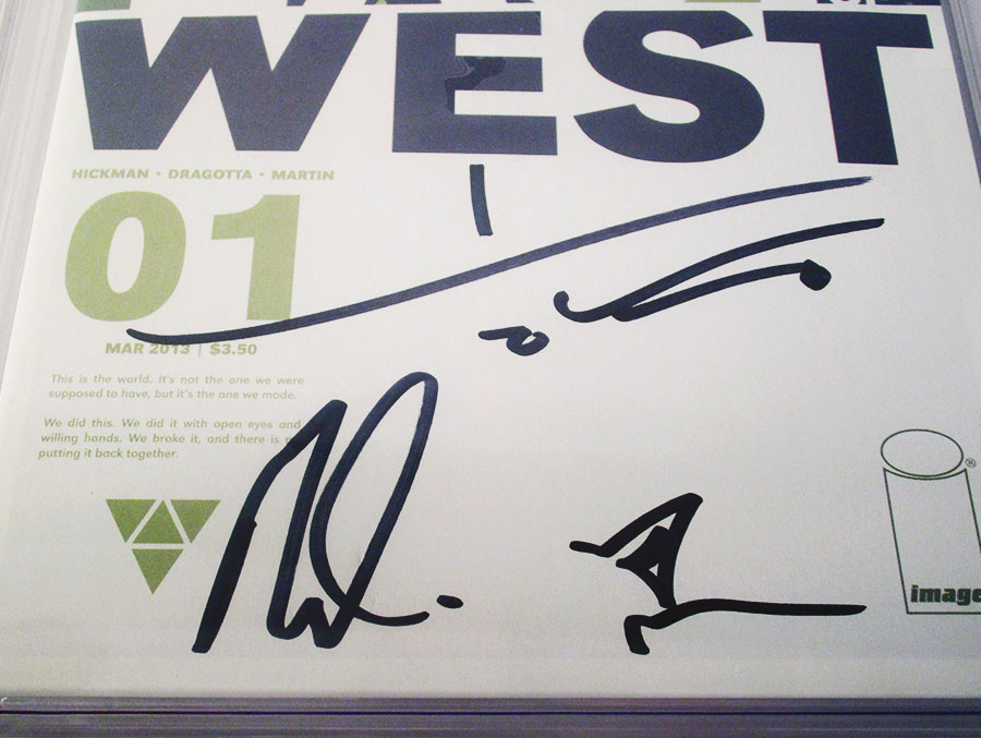 East Of West #1 Cover G 1st Ptg Signed By Nick Dragotta CGC 9.6