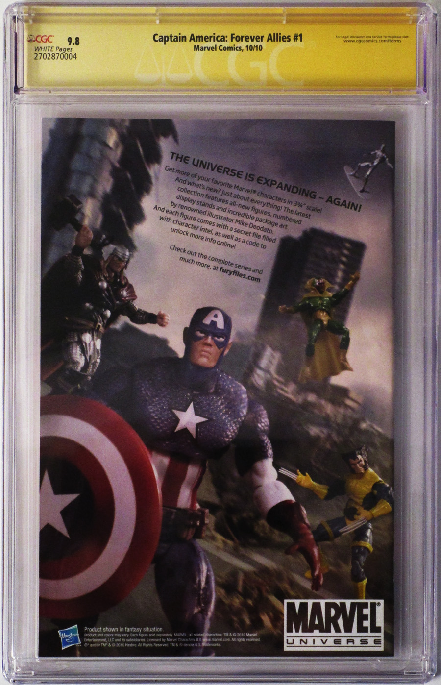Captain America Forever Allies #1 Cover B Signed By Nick Dragotta CGC 9.8