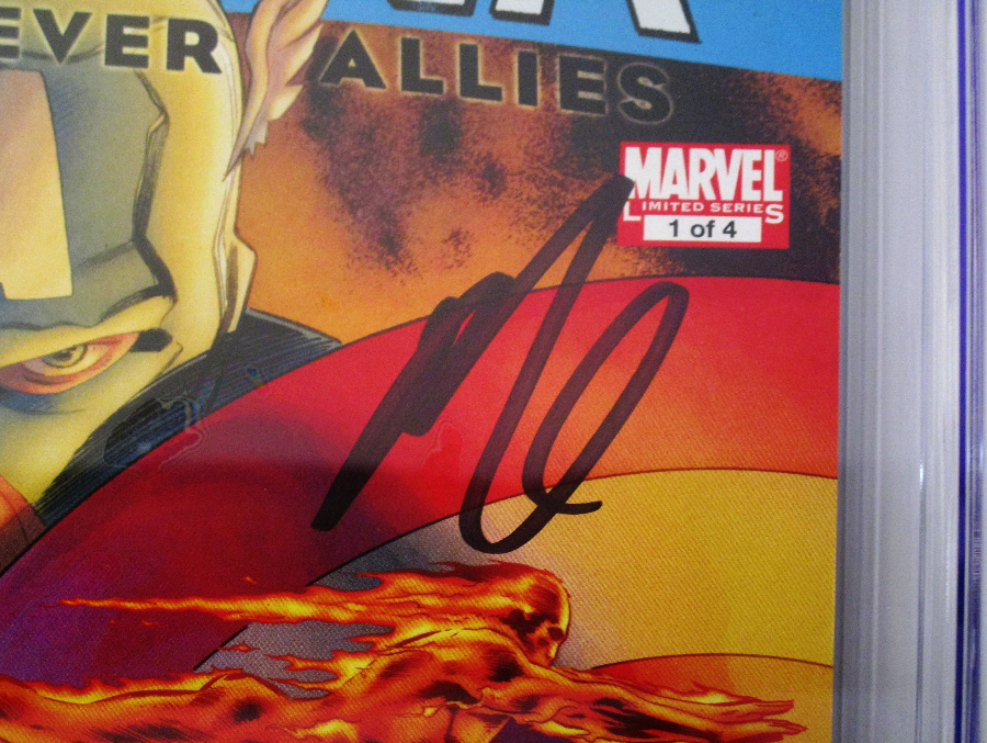 Captain America Forever Allies #1 Cover B Signed By Nick Dragotta CGC 9.8