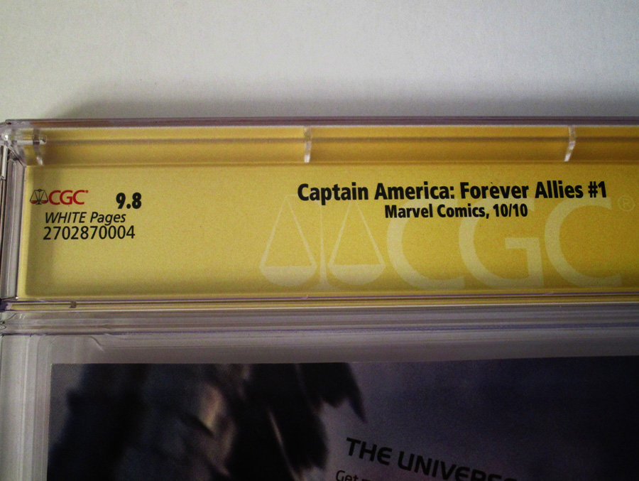 Captain America Forever Allies #1 Cover B Signed By Nick Dragotta CGC 9.8
